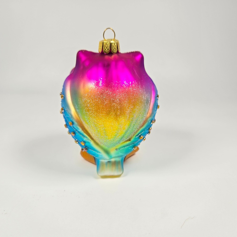 Beautiful Pier 1 one Imports Glass Owl Ornament‎ Christmas Bejeweled Glitter - Picture 4 of 8
